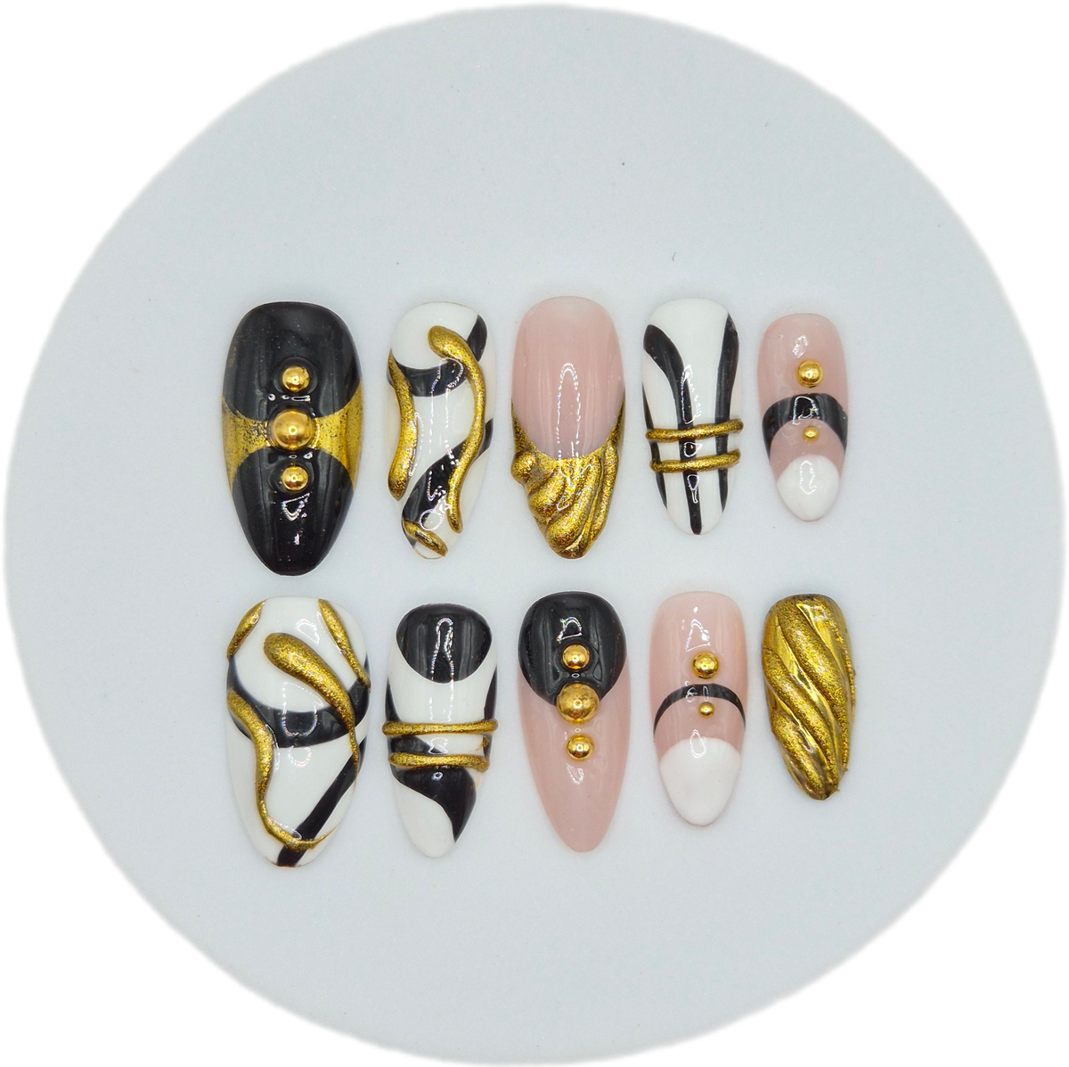 Black, White & Gold