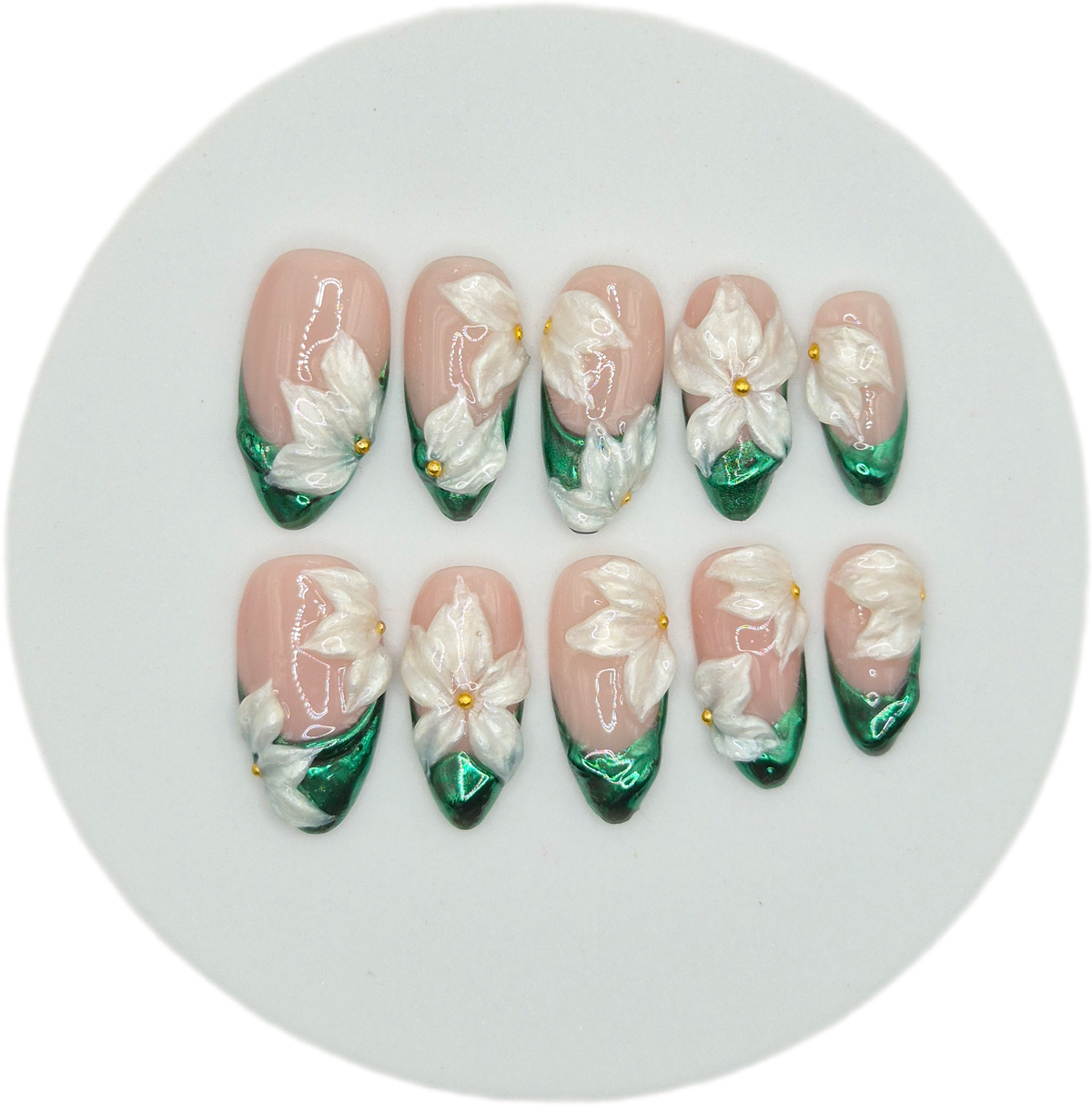 Green chrome & Flowers